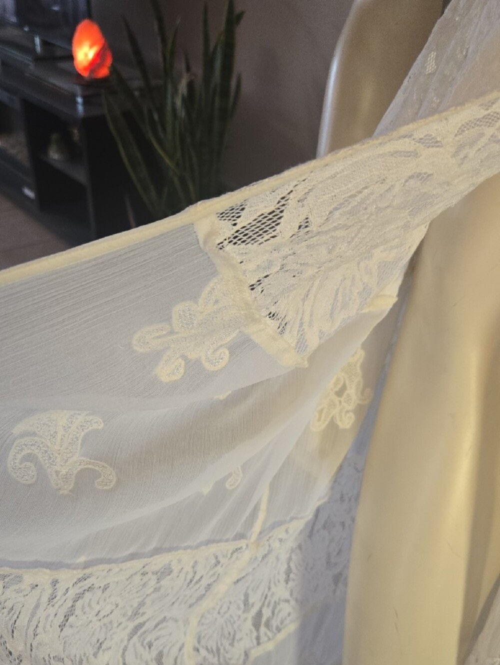 Letnewble Lace Maxi Slip Dress in Ivory - Picture 4 of 11